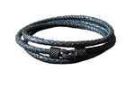 Load image into Gallery viewer, Triple Wrapped Distressed Leather Cord Bracelet

