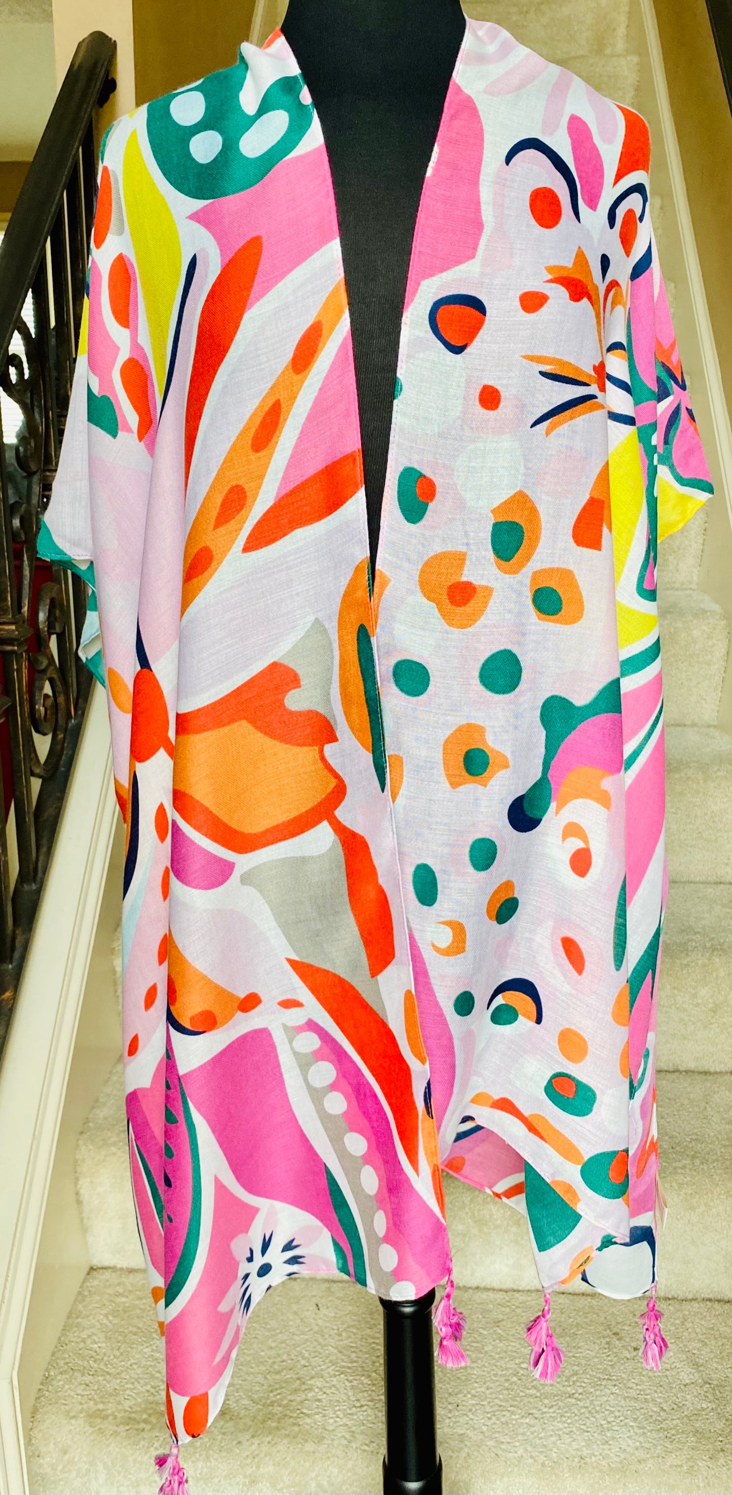 Tropical Floral Kimono/Cover-up/Poncho